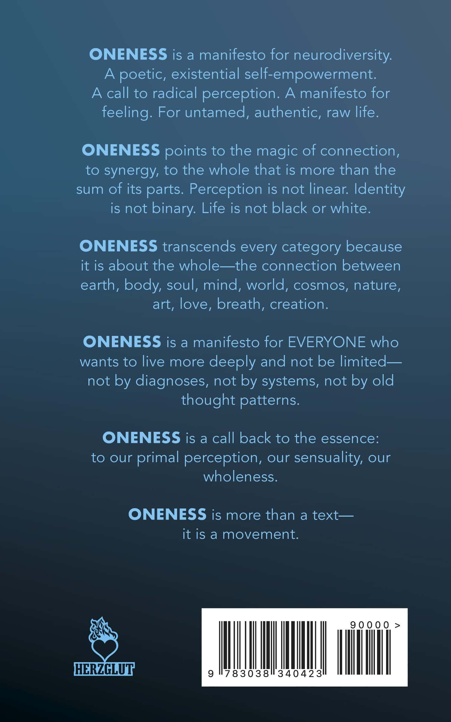Rückseitencover I = 8 . ONENESS . The Power of Feeling