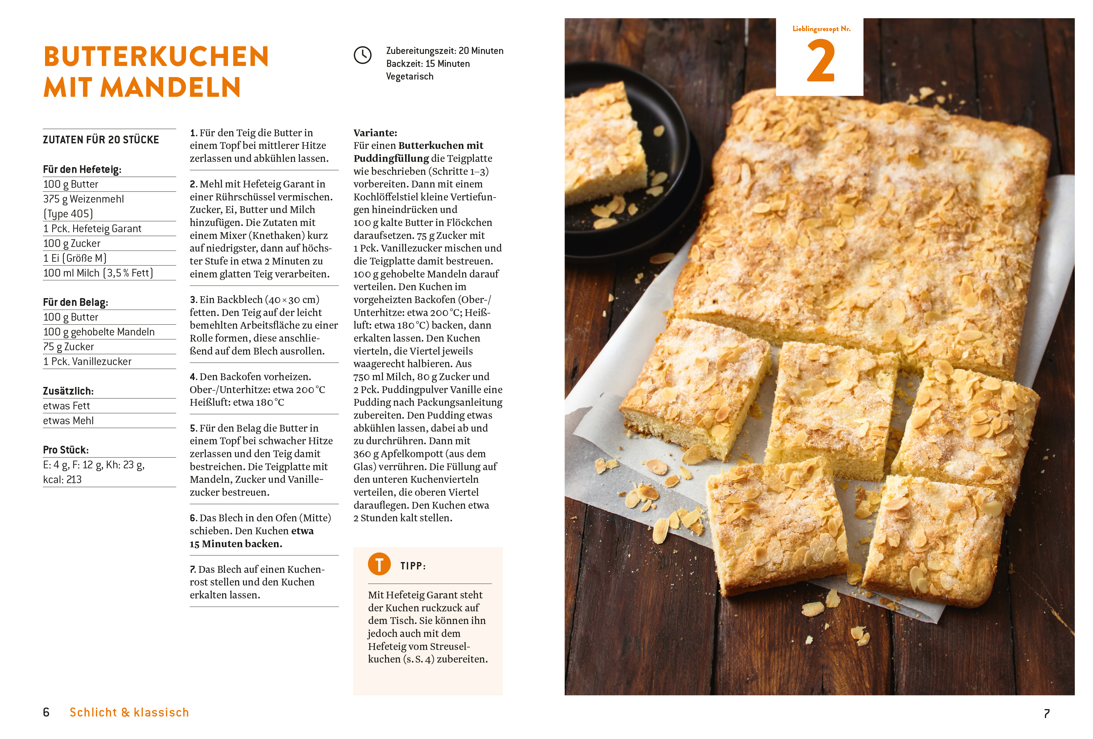 Beispielinhalt (Bild) Blechkuchen
