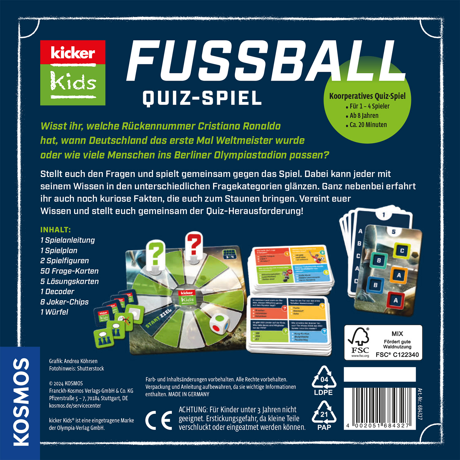 Rückseitencover Kicker Kids Fußball-Quiz