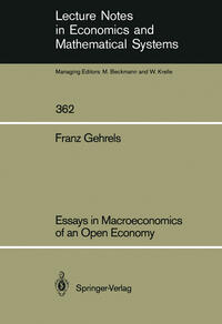 Vorderes Coverbild Essays in Macroeconomics of an Open Economy