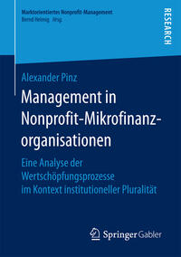 Vorderes Coverbild Management in Nonprofit-Mikrofinanzorganisationen