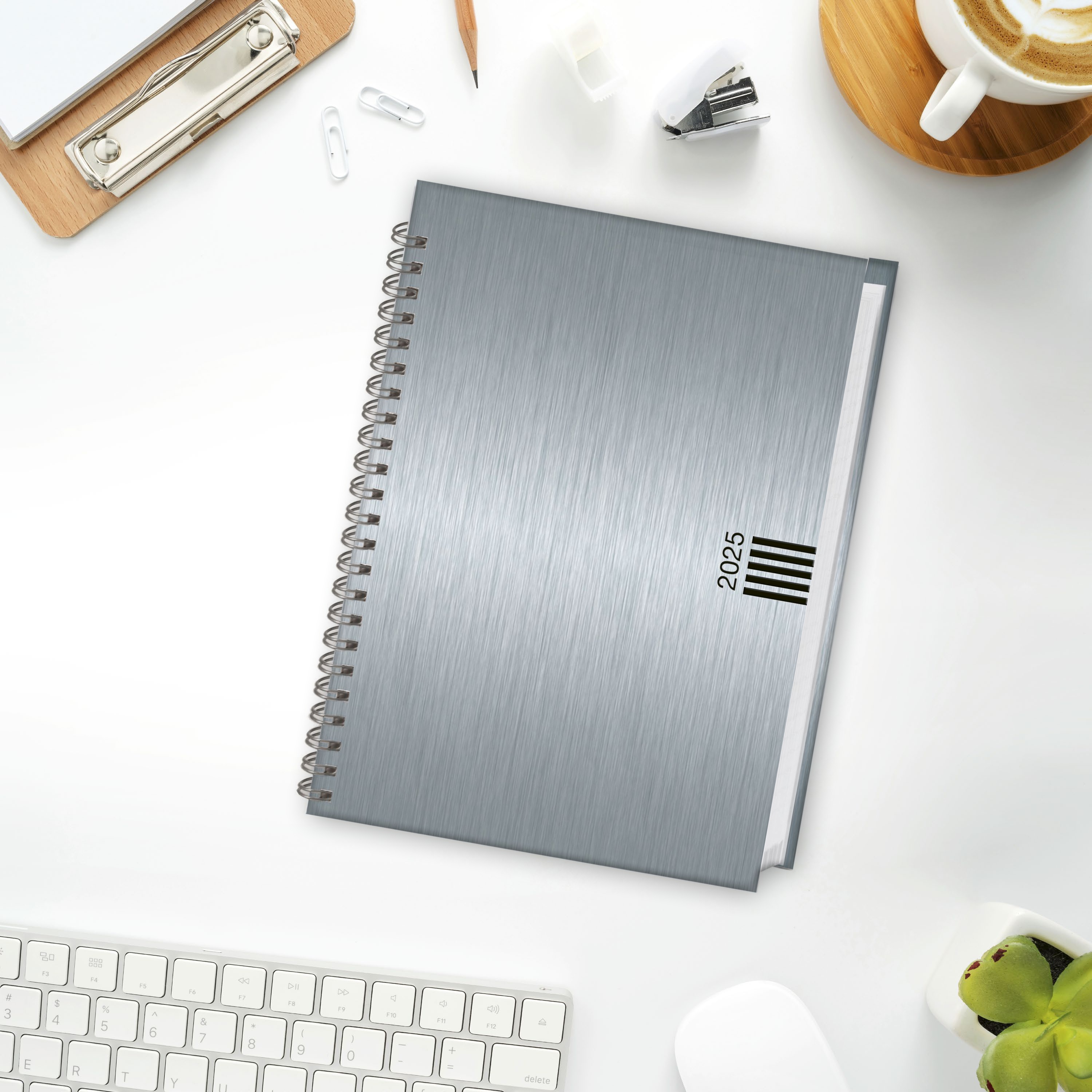 Anderes Coverbild Wochen-Cheftimer A5, Alu silber 2025