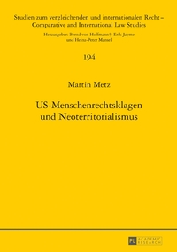 Vorderes Coverbild US-Menschenrechtsklagen und Neoterritorialismus