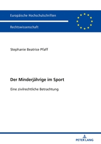 Vorderes Coverbild Der Minderjährige im Sport