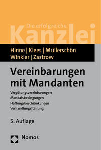Vorderes Coverbild Vereinbarungen mit Mandanten