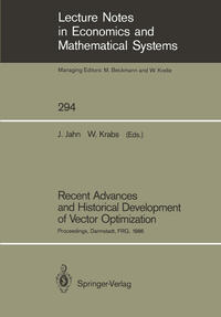 Vorderes Coverbild Recent Advances and Historical Development of Vector Optimization