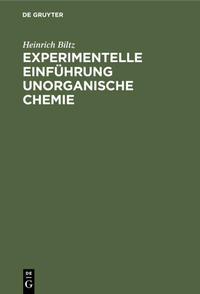 Vorderes Coverbild Experimentelle Einführung unorganische Chemie