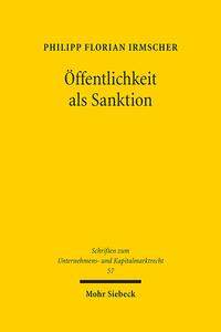 Vorderes Coverbild Öffentlichkeit als Sanktion