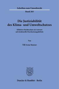 Vorderes Coverbild Die Justiziabilität des Klima- und Umweltschutzes.
