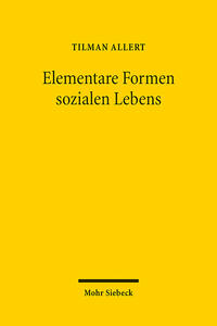 Vorderes Coverbild Elementare Formen sozialen Lebens
