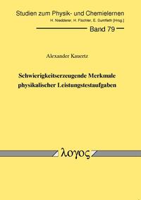 Vorderes Coverbild Schwierigkeitserzeugende Merkmale physikalischer Leistungstestaufgaben