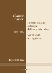 Vorderes Coverbild I libretti italiani a stampa dalle origini al 1800. Catalogo analitico con 16 indici