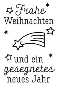 Vorderes Coverbild Stempel Frohe Weihnachten und ein gesegnetes neues Jahr