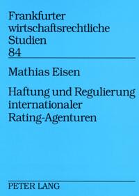 Vorderes Coverbild Haftung und Regulierung internationaler Rating-Agenturen