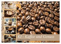 Vorderes Coverbild KI - Kaffee und Genuss 12 Monate im Aroma (Tischkalender 2025 DIN A5 quer), CALVENDO Monatskalender