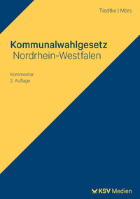 Vorderes Coverbild Kommunalwahlgesetz Nordrhein-Westfalen