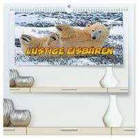 Vorderes Coverbild Lustige Eisbären (hochwertiger Premium Wandkalender 2026 DIN A2 quer), Kunstdruck in Hochglanz