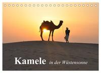 Vorderes Coverbild Kamele in der Wüstensonne (Tischkalender 2025 DIN A5 quer), CALVENDO Monatskalender