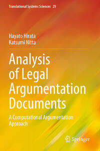 Vorderes Coverbild Analysis of Legal Argumentation Documents