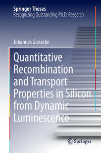 Vorderes Coverbild Quantitative Recombination and Transport Properties in Silicon from Dynamic Luminescence
