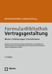Vorderes Coverbild FormularBibliothek Vertragsgestaltung