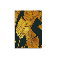 Vorderes Coverbild matabooks - Jana Notizbuch A5 "Golden leaves" (blanko, farbig)