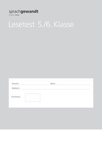 Vorderes Coverbild sprachgewandt 2. bis 9. Klasse / Lesetest 5./6. Klasse à 10 Stück