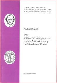 Vorderes Coverbild Das Bundesverfassungsgericht und die Mitbestimmung im öffentlichen Dienst