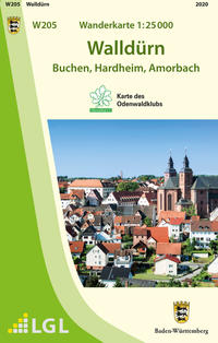 Vorderes Coverbild W205 Wanderkarte 1:25 000 Walldürn