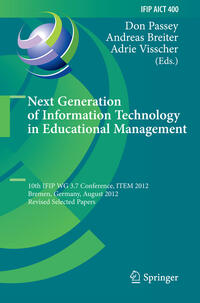 Vorderes Coverbild Next Generation of Information Technology in Educational Management