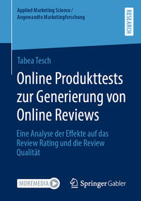 Vorderes Coverbild Online Produkttests zur Generierung von Online Reviews