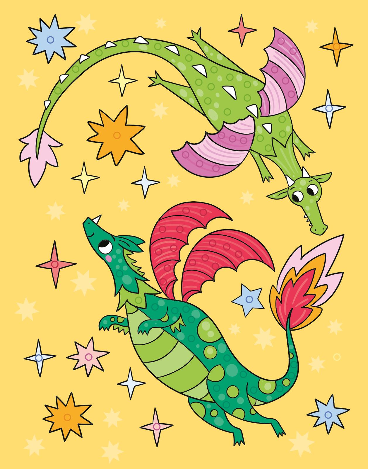 Beispielinhalt (Bild) Mein Diamant-Stickerheft – Drachen