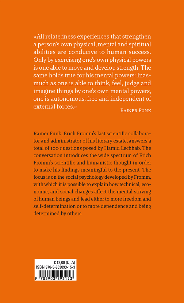 Rückseitencover The Significance of Erich Fromm for the Present