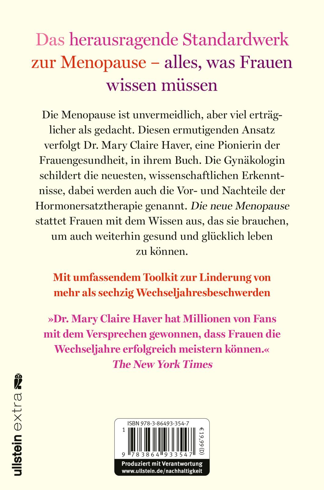 Rückseitencover Die neue Menopause
