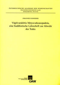 Vorderes Coverbild Vagisvarakirtis Mrtyuvañcanopadesa, eine buddhistische Lehrschrift zur Abwehr des Todes