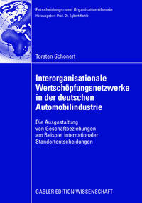 Vorderes Coverbild Interorganisationale Wertschöpfungsnetzwerke in der deutschen Automobilindustrie