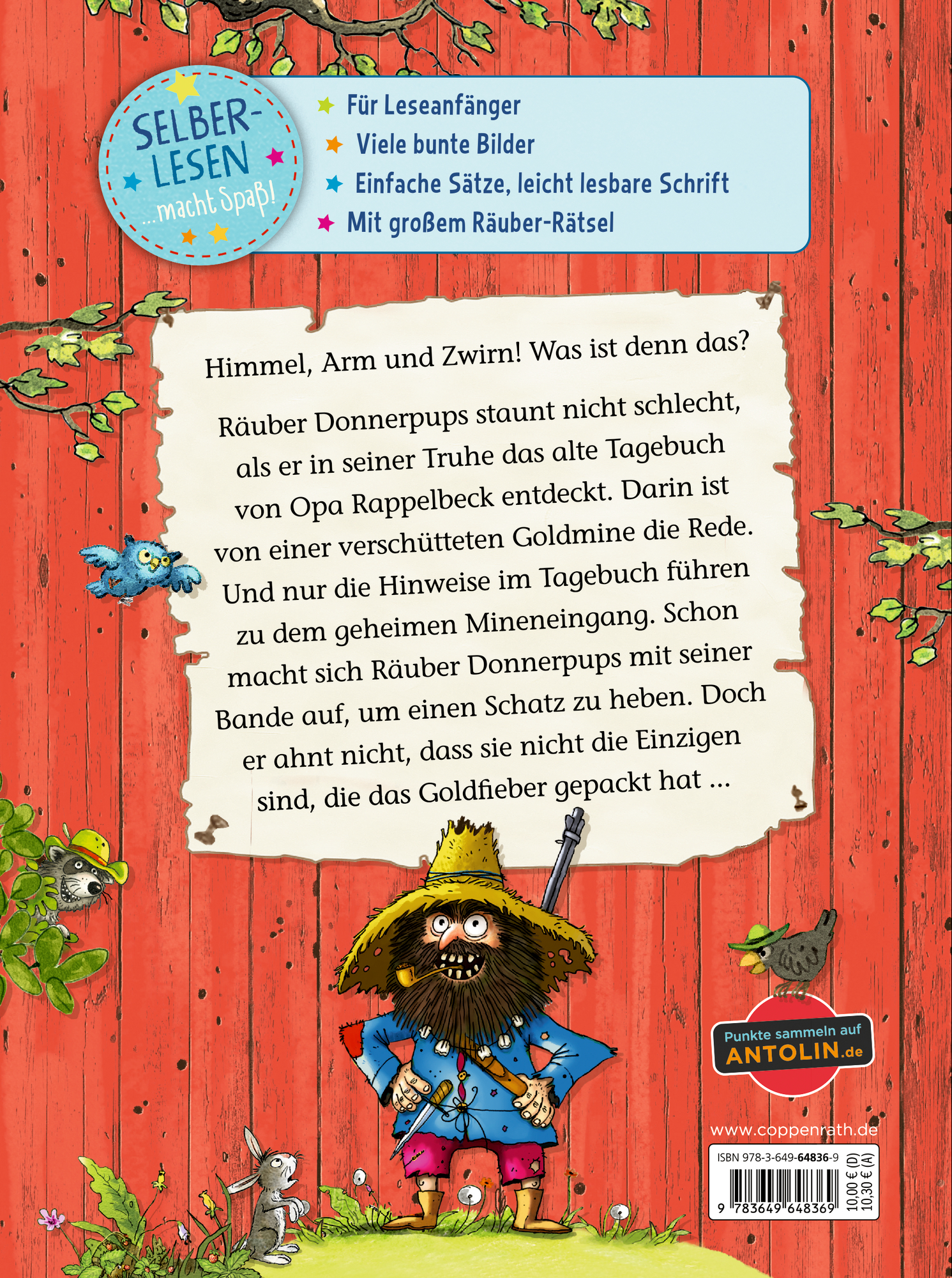 Rückseitencover Der wilde Räuber Donnerpups (Leseanfänger, Bd. 1)