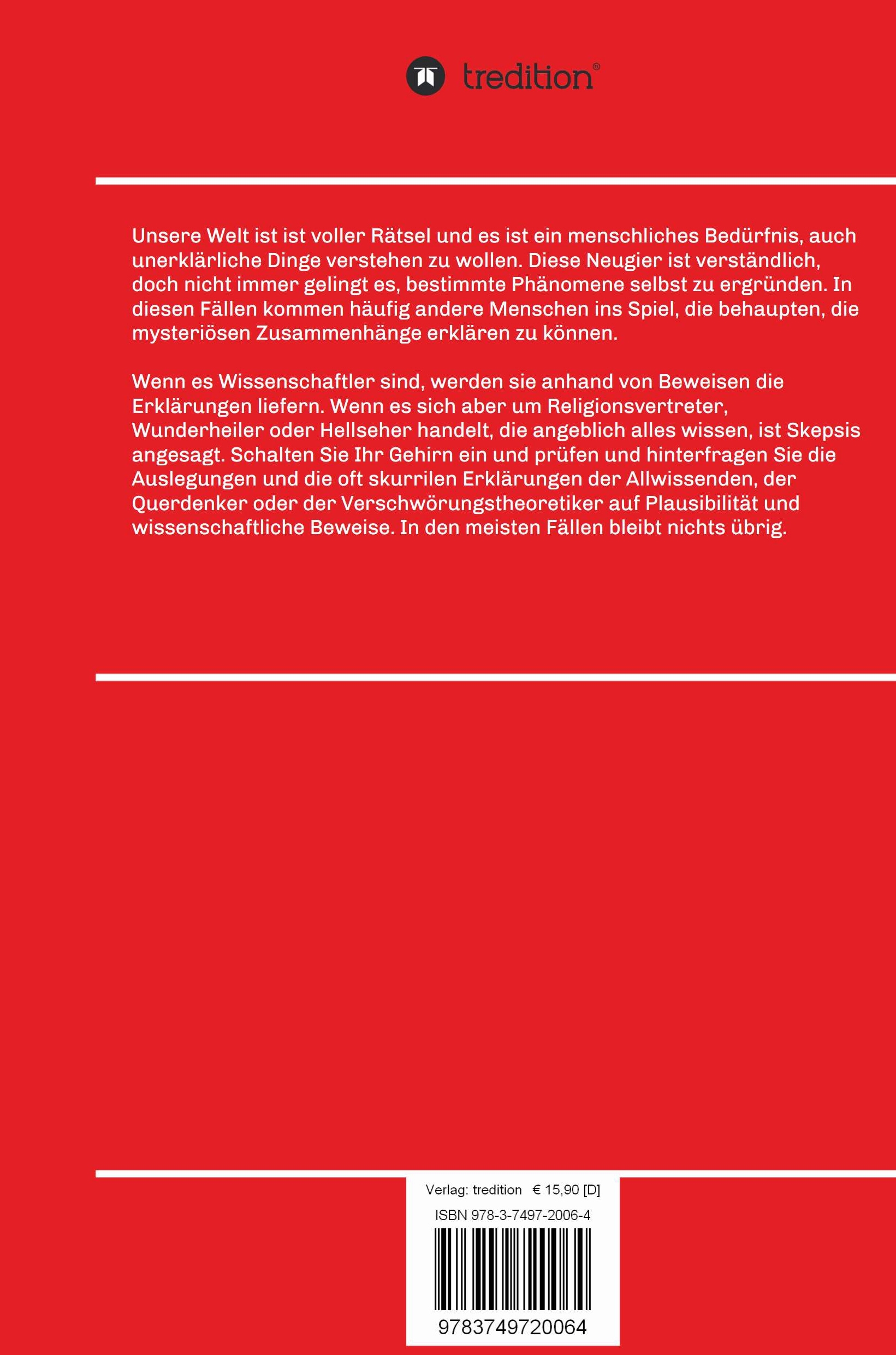 Rückseitencover Glauben oder doch lieber selber denken?