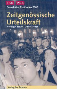 Vorderes Coverbild Zeitgenössische Urteilskraft. Vorträge. Essays. Diskussionen