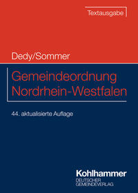 Vorderes Coverbild Gemeindeordnung Nordrhein-Westfalen