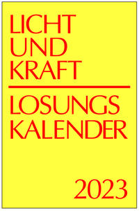 Vorderes Coverbild Licht und Kraft/Losungskalender 2023 Reiseausgabe in Monatsheften