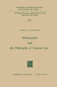 Vorderes Coverbild Montesquieu and the Philosophy of Natural Law