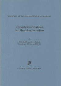 Vorderes Coverbild KBM 14, 6 Bibliothek Franz Xaver Haberl, Manuskripte BH 7866 bis BH 9438