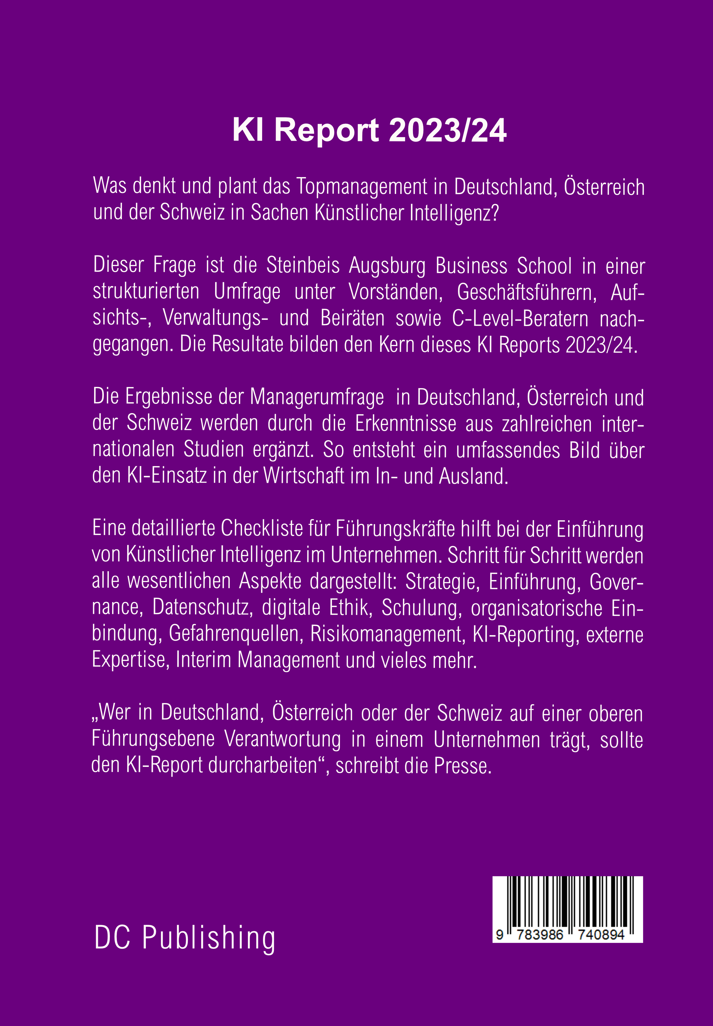 Rückseitencover KI Report 2023/24