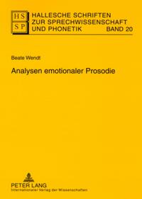 Vorderes Coverbild Analysen emotionaler Prosodie