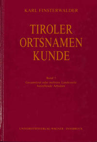 Vorderes Coverbild Tiroler Ortsnamenkunde Band 1