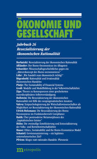 Vorderes Coverbild Ökonomie und Gesellschaft / Resozialisierung der ökonomischen Rationalität