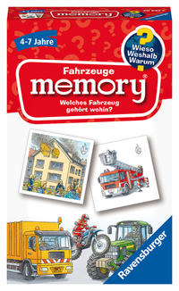 Vorderes Coverbild Wieso? Weshalb? Warum? Fahrzeuge memory® - Reisespiel ab 4 Jahre