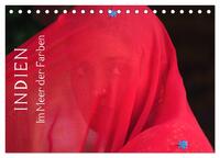 Vorderes Coverbild Indien - im Meer der Farben (Tischkalender 2025 DIN A5 quer), CALVENDO Monatskalender