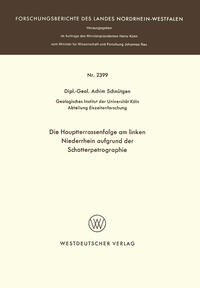 Vorderes Coverbild Die Hauptterrassenfolge am linken Niederrhein aufgrund der Schotterpetrographie